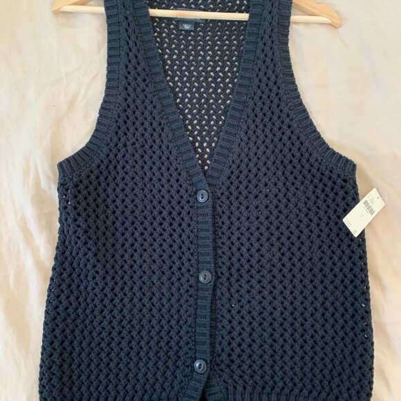 Anthropologie Maeve "Tammie Jo" Mesh Black Vest - S - Picture 4 of 8
